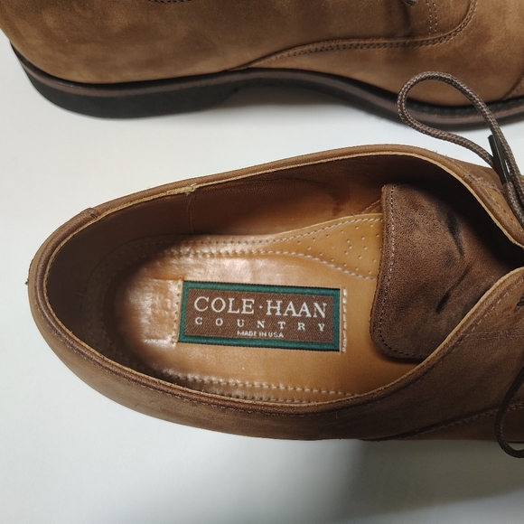 Cole Haan Brown Suade Leather Oxfords Size 11.5 Made In The USA - Picture 8 of 11